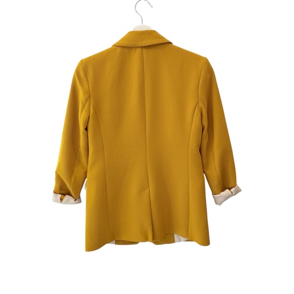 NWOT Banana Republic Women's Yellow Double-Breasted Blazer - Picture 3 of 15